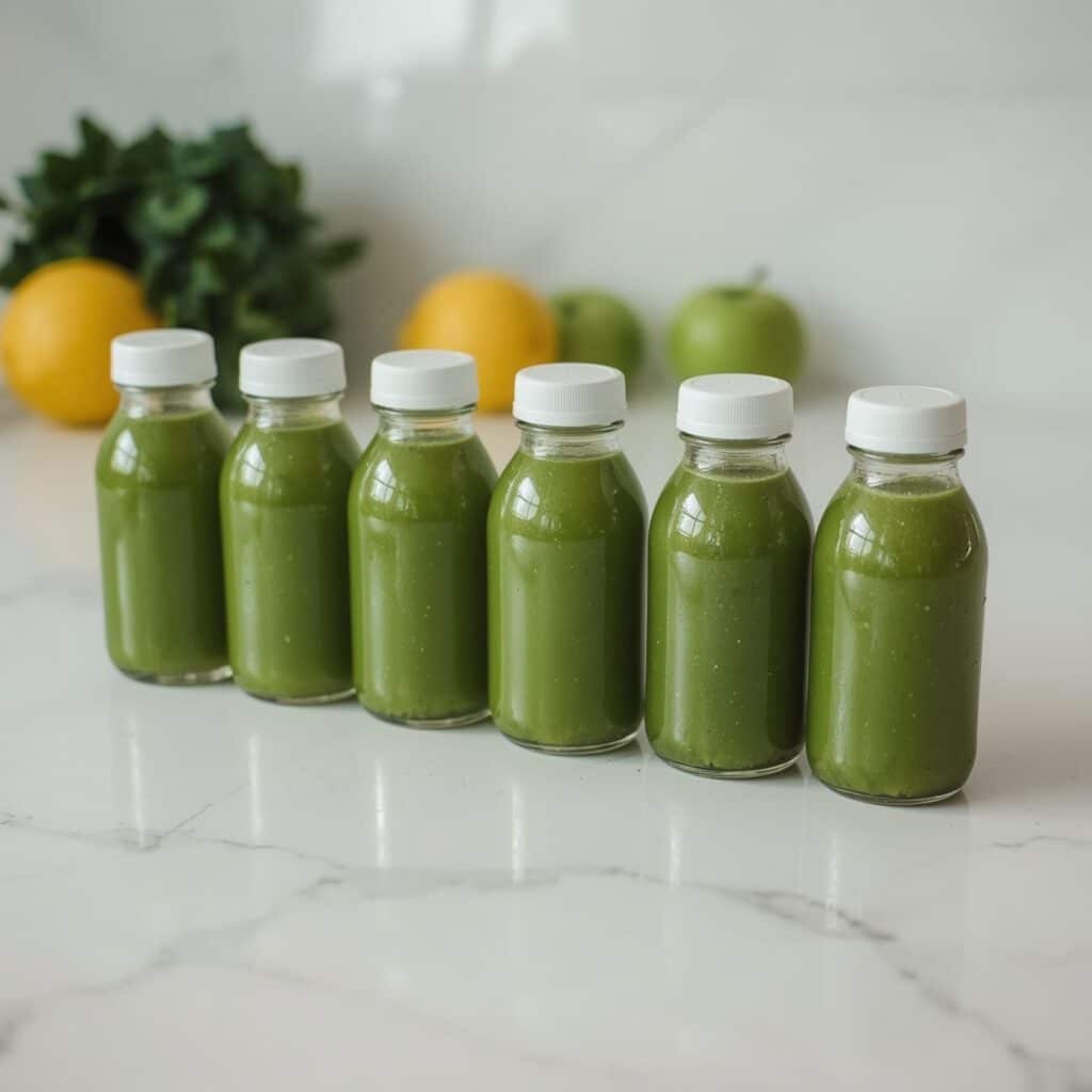 Batch prep your green juice to save time and stay consistent.